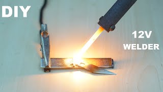 How to make mini Welding Machine with 12V battery [upl. by Ytok200]