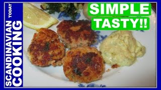 How To Make A Typical Danish Fish Cake 🍳 Fiskefrikadeller [upl. by Eiramanit]