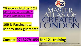 TFL Topographical assessment test 2021 MCQS section worth 25 marks [upl. by Maddis941]