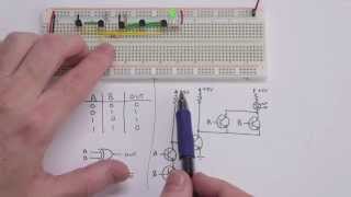 Making logic gates from transistors [upl. by Wahkuna]