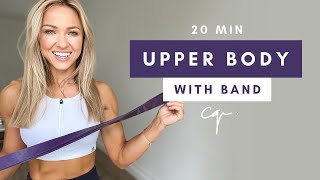 20 Min UPPER BODY WORKOUT at Home with Resistance Band [upl. by Olegnaid]