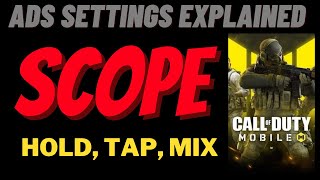 How to set Scope Button in Hold Tap Mix  Ads Settings Explained COD Call of duty mobile [upl. by Alard]