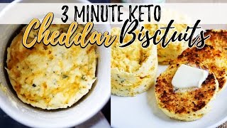 3 Minute Keto Coconut Flour Bread  Cheddar Biscuits [upl. by Seadon]