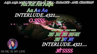 Aaja Aaja Main Hoon Pyar Tera Karaoke With Scrolling Lyrics Eng amp हिंदी [upl. by Neellek]