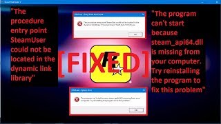 How to fix  steamapi64dll is missing amp procedure entry point  ERROR in GTA 5 2021 [upl. by Kameko847]