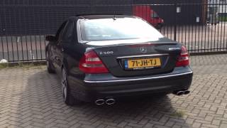 Mercedes e500 w211 startup  rev BRUTAL SOUND [upl. by Pattin133]