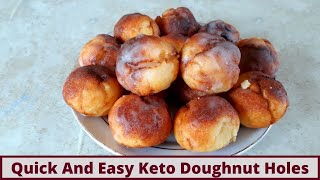 Quick And Easy Keto Air Fried Doughnut Holes Munchkins Nut Free And Gluten Free [upl. by Nyloj534]