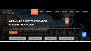 School Web Template with HTML and CSS [upl. by Asssilem]