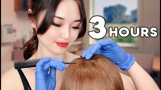 ASMR Sleep Recovery  3 Hours of Hair Treatments [upl. by Notslar611]