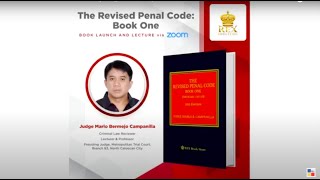 The Revised Penal Code Book One by Judge Marlo Campanilla [upl. by Adnileb]