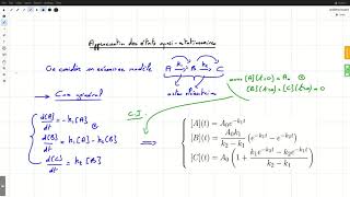 Q12 Approximation des états quasistationnaires [upl. by Shalna]