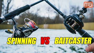 Spinning Rod Vs Baitcasting Setup Fishing Rod Basics [upl. by Wivinia]