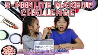 5minute Makeup Challenge Doing Each Others Makeup [upl. by Idnerb]