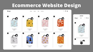 How To Make A Ecommerce Website Using Only HTML amp CSS Step By Step  Responsive Website Design [upl. by Ahsitil]