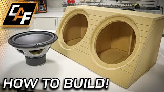 How to build  Wedge Subwoofer Box Enclosure SIMPLE amp LOUD [upl. by Anihtyc]