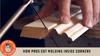 How Pros Cut Molding Inside Corners [upl. by Yemane]