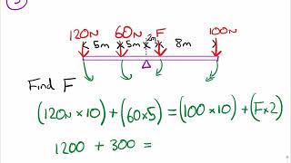 GCSE Physics  Moments worked examples [upl. by Akcebar578]