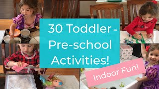 30 ToddlerPreschool Activities How to Keep 14 Year Olds Entertained At Home [upl. by Quiteria]