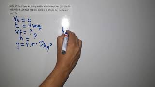 Si un cuerpo cae 4 segundos partiendo del reposo calcular la velocidad con que llega al suelo y la [upl. by Nnaaihtnyc]