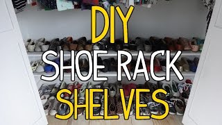 How to Build Simple DIY Shoe Rack Shelves [upl. by Navinod]