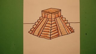 Lets Draw an Aztec Temple [upl. by Aicined]