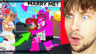 Reacting to PINKMINK FINALLY meeting my CRUSH in MM2 [upl. by Inacana]