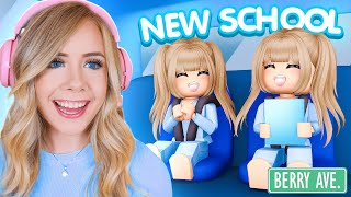 MY TWINS GO TO A NEW SCHOOL IN ROBLOX [upl. by Terb]