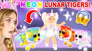 Making NEW LUNAR TIGERS NEON In Adopt Me Roblox [upl. by Simonetta327]