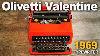 Red Olivetti Valentine typewriter 1969 [upl. by Henrik]