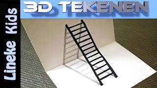 3D LADDER tekenen voor beginners [upl. by Claresta]