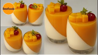 Mango Panna Cotta│Panna Cotta │Mango Panna Cotta Recipe│How To Make Panna Cotta [upl. by Hike]