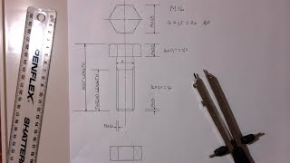 How to construct a metric bolt and nut from just the M value [upl. by Godfrey]