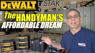 The AMAZINGLYAFFORDABLE DeWALT TSTAK Mobile Tool Organizer  Handyman TOOLBOX [upl. by Trojan]