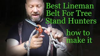 My Custom Linemans Belt For Tree Stand Hunters [upl. by Enehpets]