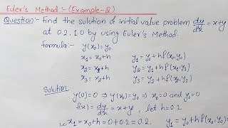 Eulers method  eulers method in Numerical method [upl. by Kristan]