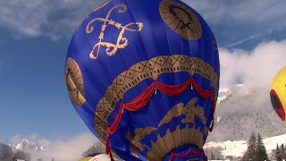 The world’s first manned hot air balloon Montgolfier brothers flies again [upl. by Enilada]