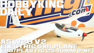 Volantex 7591 ASW28 V2 Electric Sailplane EPOPlastic 2540mm PNF  HobbyKing Daily [upl. by Atileda]