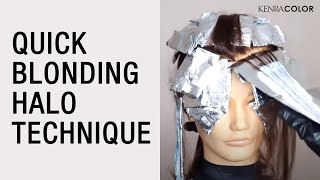 Quick blonding halo technique amp tips on salon solutions to athome hair color problems  Kenra Color [upl. by Raynell]