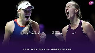 Caroline Wozniacki vs Petra Kvitova  2018 WTA Finals Singapore Round Robin  WTA Highlights [upl. by Eiram587]