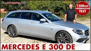 Mercedes E 300 de EKlasse Kombi PlugIn Hybrid 225 kW 306 PS100 km Verbrauch Test Preis Deutsch [upl. by Latsirhc542]