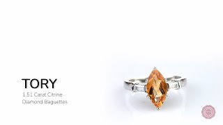 Unique Marquise Engagement Ring in Citrine  Tory [upl. by Schuster]