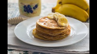 Tortitas 🥞 de plátano 🍌 y avena SALUDABLES [upl. by Anaitat]