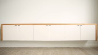 DIY Floating Sideboard IKEA Hack  theworktop [upl. by Ayikahs]