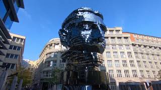 The Franz Kafka Head in Prague Czech Republic [upl. by Tsenrae251]