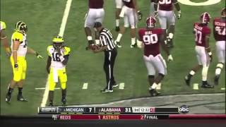 2012 Cowboys Classic  8 Michigan vs 2 Alabama Highlights [upl. by Pravit32]