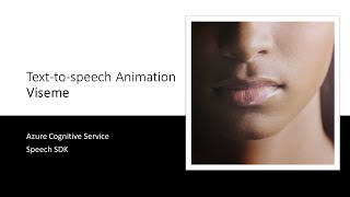 Texttospeech animation  Viseme  Azure cognitive service [upl. by Novikoff48]