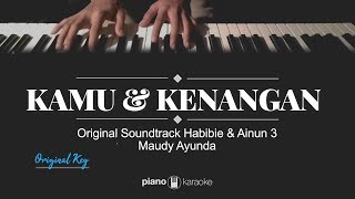 Kamu dan Kenangan KARAOKE PIANO COVER Maudy Ayunda OST Habibie dan Ainun 3 [upl. by Anton]