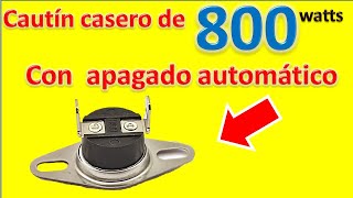 como hacer CAUTIN CASERO DE 800 WATTS para estaños con fusible termico automatico [upl. by Ynnaffit846]