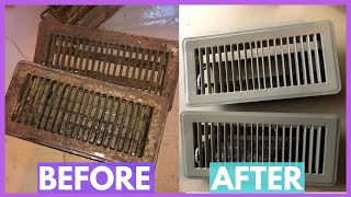 How to Restore Rusted Metal Vent Register  Satisfying DIY [upl. by Coben]