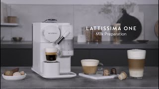 Nespresso Lattissima One  Milkbased beverages preparation [upl. by Sidky]